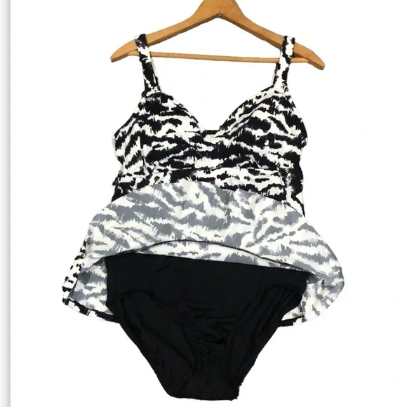 Women's Tummy Control Triple Tier Fauxkini